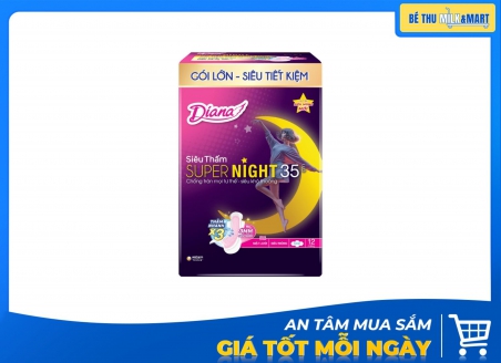 Băng Vệ Sinh Ban Đêm Diana Super Night 35cm 12 Miếng