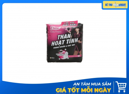 Băng Vệ Sinh Ban Ngày Diana Siêu Thấm Than Hoạt Tính 8 Miếng