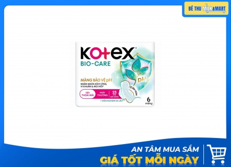 Băng Vệ Sinh Ban Ngày Kotex BioCare Siêu Mỏng Cánh 6 Miếng