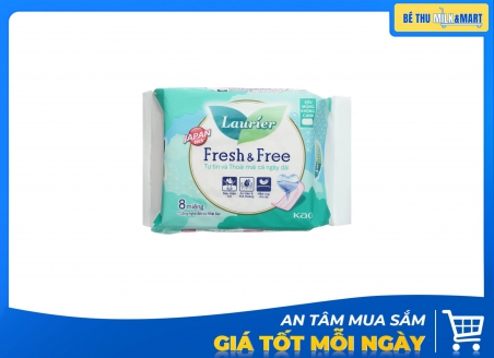 Băng Vệ Sinh Ban Ngày Laurier Siêu Mỏng Cánh 8 Miếng
