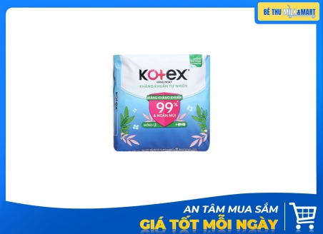 Băng Vệ Sinh Hàng Ngày Kotex Kháng Khuẩn Tự Nhiên 8 Miếng