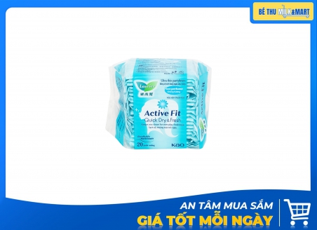 Băng Vệ Sinh Hàng Ngày Laurier Active Fit Siêu Thấm Không Hương 20 Miếng