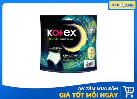 Băng Vệ Sinh Quần Kotex Herbal L/XL 2 Miếng