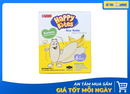 Bánh Ăn Dặm Happy Bite Vị Chuối 50g