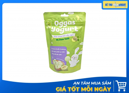 Bánh Ăn Dặm Sữa Chua Khô Sấy Lạnh Oggas Dưa Lưới 18g