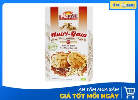 Bánh Ăn Kiêng Sunrise Nutri Gain Yến Mạch Gạo Lứt 178g