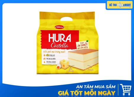 Bánh Ăn Sáng Hura Castella Phô Mai Trứng Muối 150g
