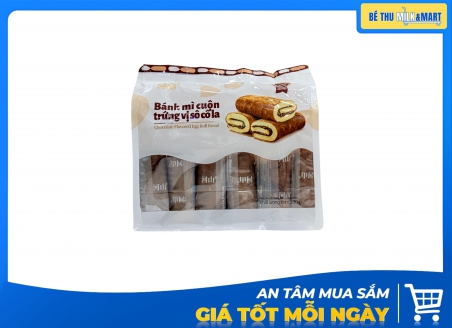 Bánh Bông Lan Cuộn Trứng Heshan Vị Socola 360g