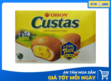 Bánh Bông Lan Custas Kem Trứng 376g