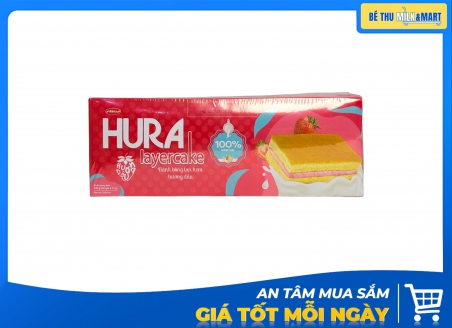 Bánh Bông Lan Hura Layer Cake Dâu 300g