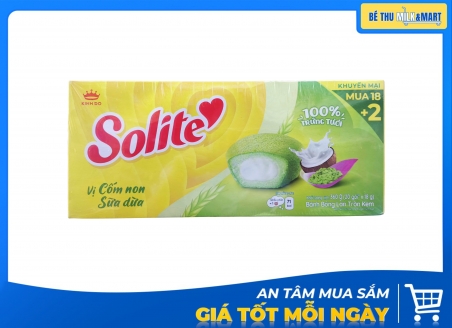 Bánh Bông Lan Solite Cốm Non Sữa Dừa 360g