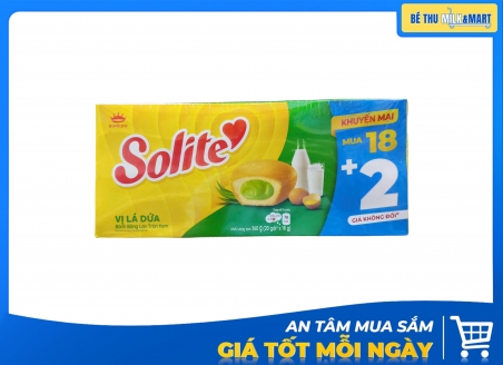 Bánh Bông Lan Solite Tròn Lá Dứa 324g