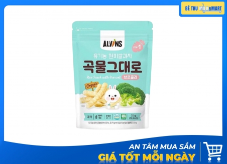 Bánh Gạo Ăn Dặm Alvins Vị Bông Cải Xanh 25g