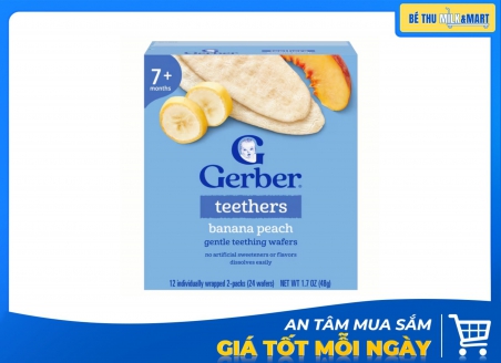 Bánh Gạo Ăn Dặm Gerber Vị Chuối Đào 7m+ 48g
