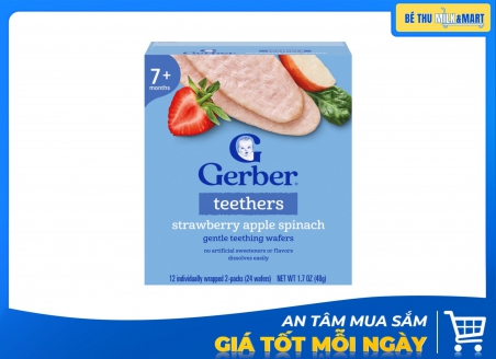 Bánh Gạo Ăn Dặm Gerber Vị Dâu 7m+ 48g