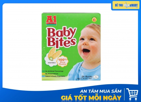 Bánh Gạo Ăn Dặm Happy Bite A1 Vị Rau Củ 50g