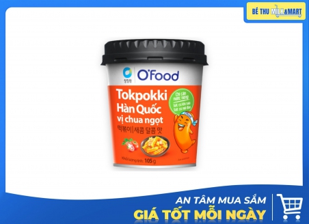 Bánh Gạo Tokpokki Hàn Quốc O'Food Vị Chua Ngọt 105g