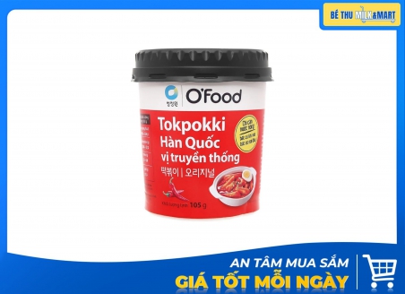 Bánh Gạo Tokpokki Hàn Quốc O'Food Vị Truyền Thống 105g