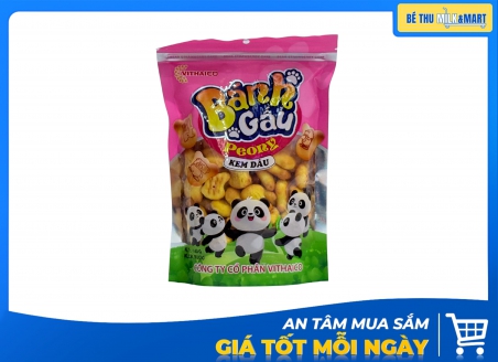 Bánh Gấu Peony Kem Dâu Vithaico 500g