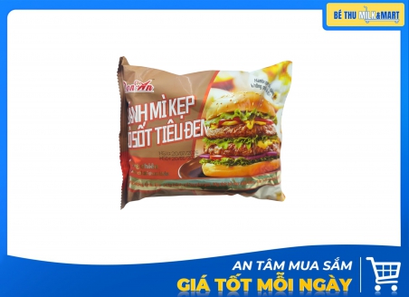 Bánh Mì Hamburger Kẹp Bò Sốt Tiêu Đen 85g