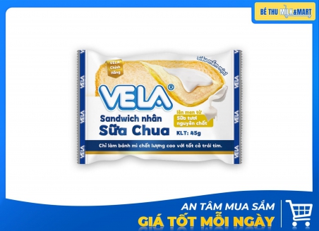 Bánh Mì Sandwich Vela Nhân Sữa Chua 45g
