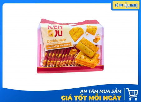 Bánh Quy Kenju Vàng 2 Lớp Gà Phô Mai Nướng 216g