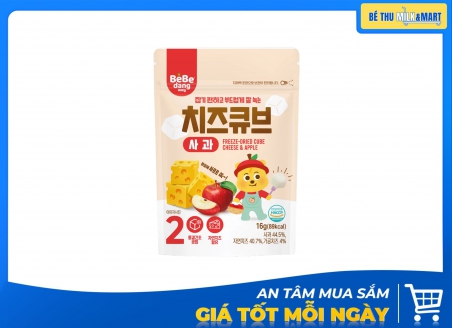 Bánh Snack Ăn Dặm Phô Mai Khô Bebedang Táo