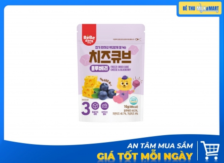 Bánh Snack Ăn Dặm Phô Mai Khô Bebedang Việt Quất