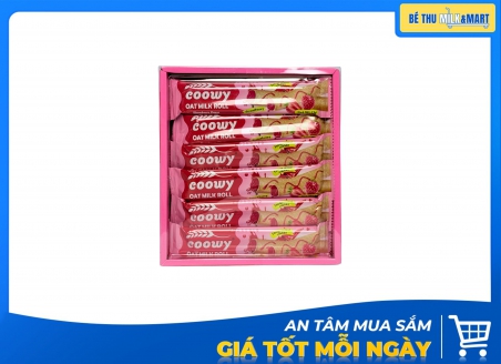 Bánh Xốp Cuộn Sữa Yến Mạch Coowy Dâu 390g