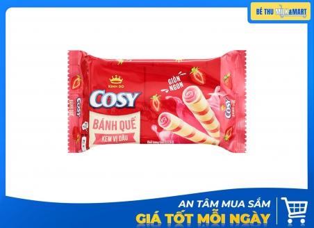 Bánh Xốp Ốc Quế Cosy Dâu 126g