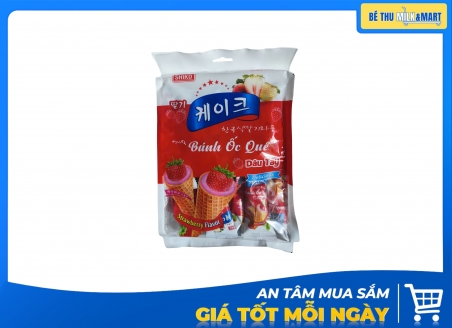 Bánh Xốp Ốc Quế Shiko Dâu 250g
