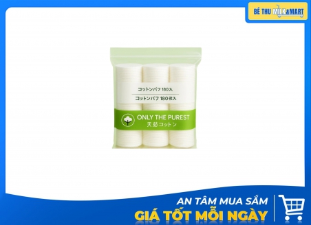 Bông Tẩy Trang Ginzasix Eco Tròn 180 Miếng