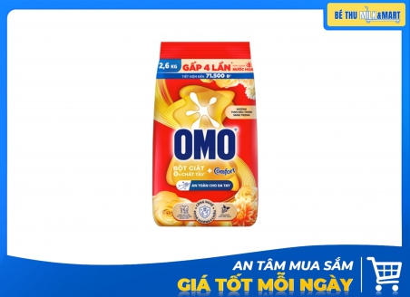 Bột Giặt Omo Comfort Tinh Dầu Thơm Sang Trọng 2.6kg