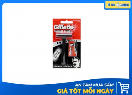 Dao Cạo Râu Gillette Super Thin Cán Đen