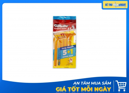 Dao Cạo Râu Gillette Super Thin Cán Vàng