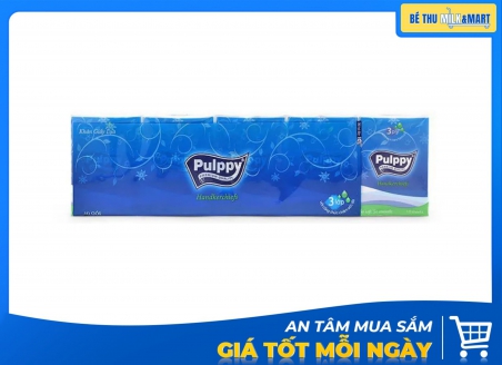 Giấy Bỏ Túi Pulppy Xanh 10 Gói