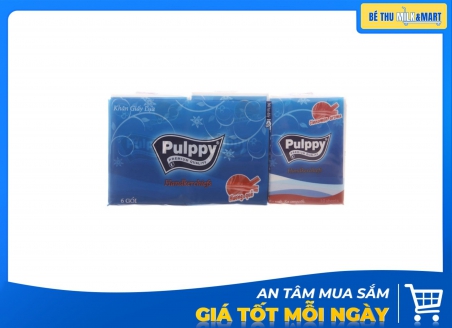 Giấy Bỏ Túi Pulppy Xanh Hương Quế 6 Gói