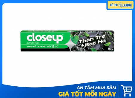 Kem Đánh Răng Close Up Than Hoạt Tính & Bạc Hà 230g
