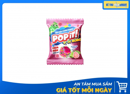 Kẹo Dẻo Popit Thiên Thạch Mặn Vị Ổi Hồng 25g
