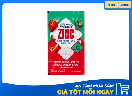 Kẹo ZinC Bổ Sung Kẽm Không Đường Hương Dâu Tây