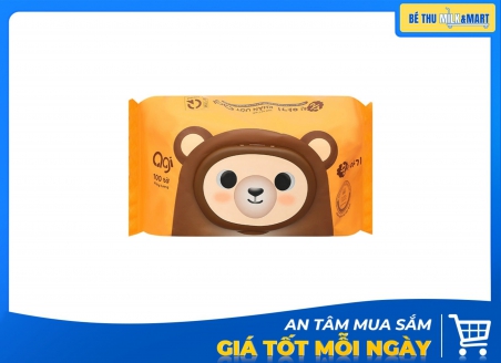 Khăn Ướt Agi Không Hương Cam 100 Tờ