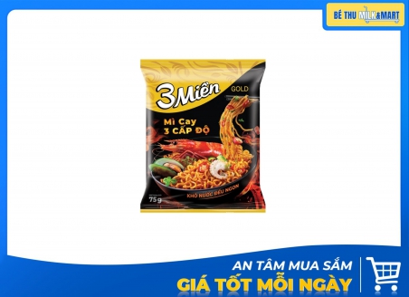 Mì 3 Miền Gold Chua Cay 3 Cấp Độ 75g