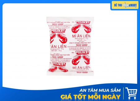 Mì Miliket Cao Cấp Trắng 2 Tôm 60g