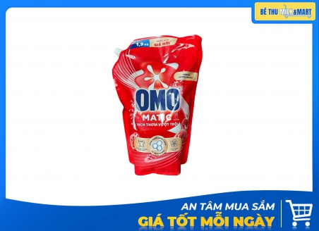 Nước Giặt Omo Cửa Trên Sạch Thơm Vượt Trội 1.9kg