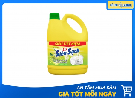 Nước Rửa Chén Lix Siêu Sạch Chanh 3.6kg