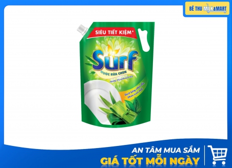 Nước Rửa Chén Surf Trà Xanh Lá Dứa 3.4kg