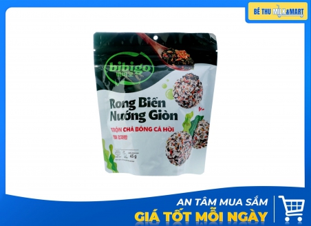Rong Biển Ăn Liền Giòn Trộn Chà Bông Cá Hồi Bibigo 45g
