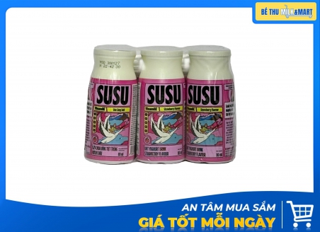 Sữa Chua Uống VNM Susu Hương Dâu Chai 80ml