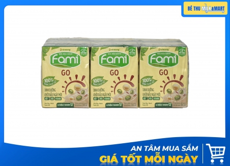 Sữa Đậu Nành Fami Go Vị Đậu Xanh Gạo Đỏ Hộp 200ml