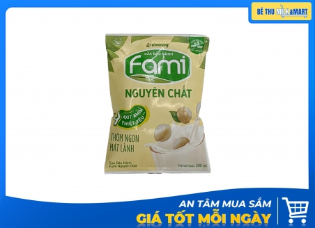 Sữa Đậu Nành Fami Nguyên Chất Bịch 200ml